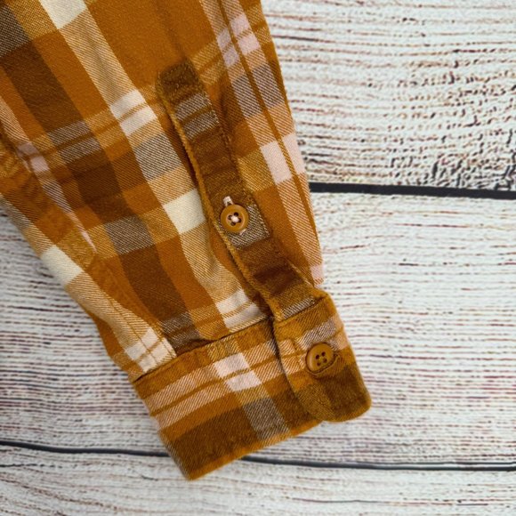 REI Women's Button Down Shirt - Mustard Plaid - Picture 3 of 6